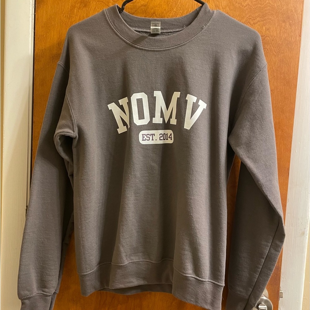 LoveHuvet NOMV Gray Crewneck Sweatshirt